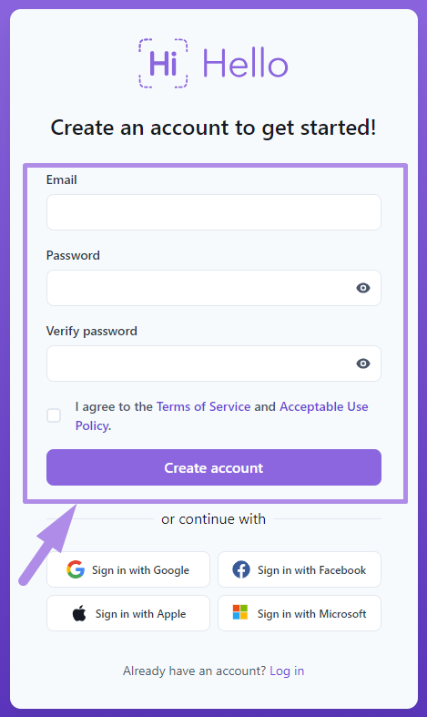 Claim card create account.png
