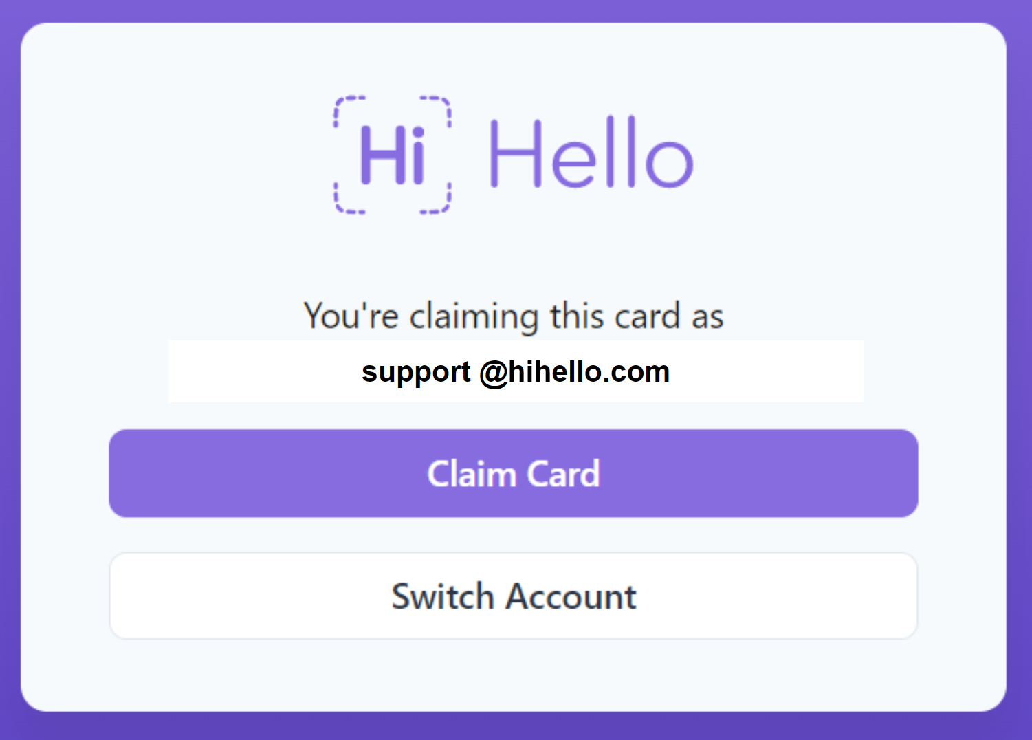 confirm account email address