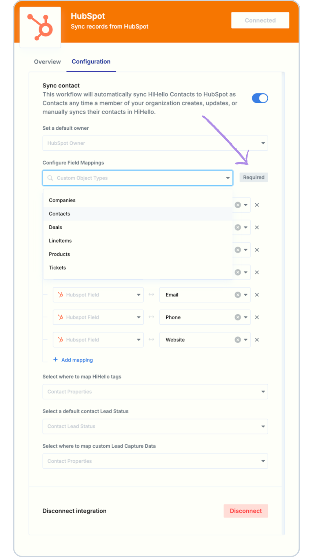 New Hubspot Record type required.png