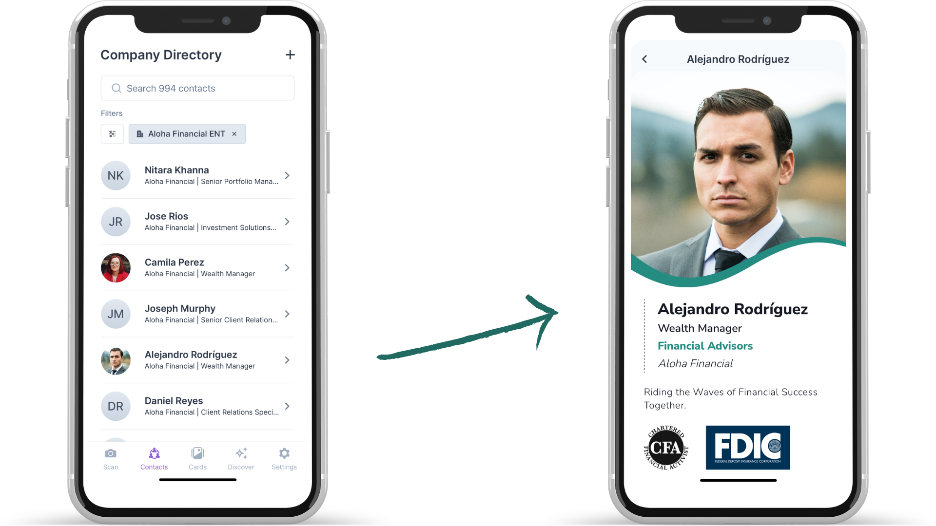 View card in mobile company directory.png