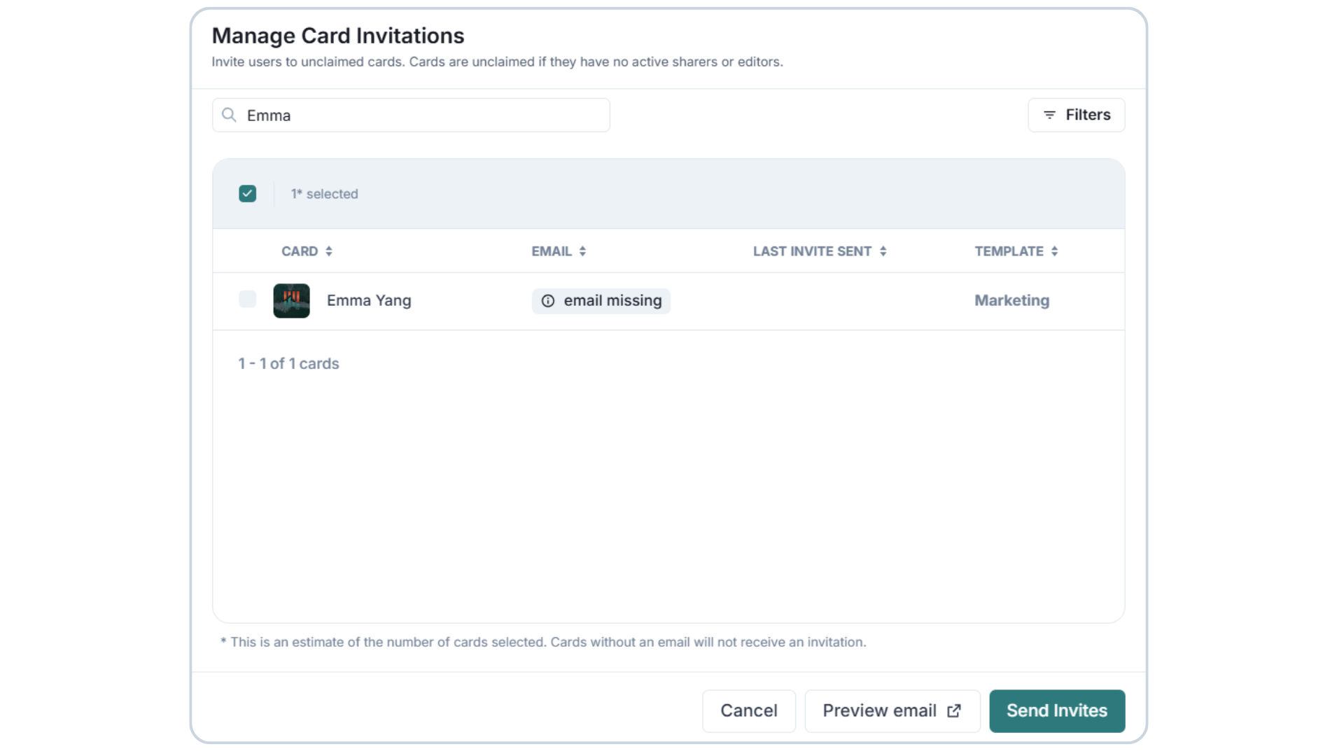 Select specific unclaimed cards.png