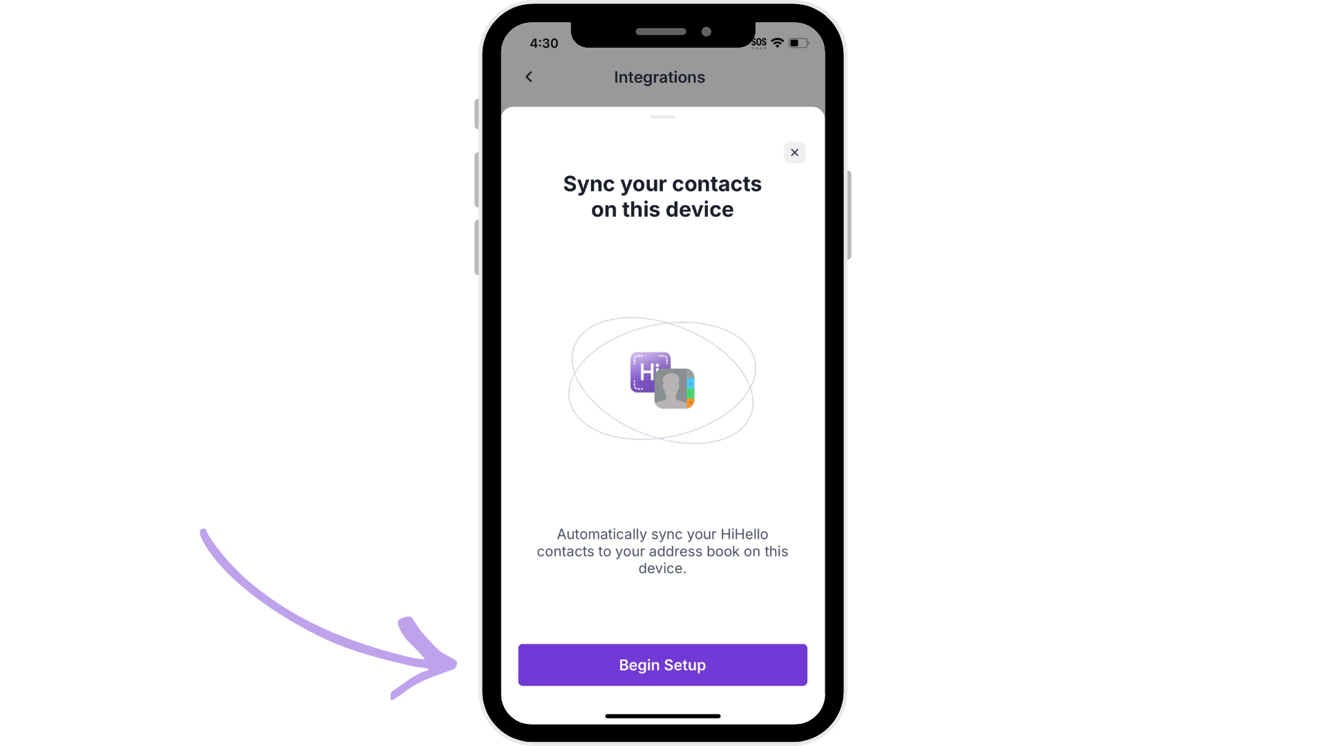 Begin Set up button for iOS CardDAV profile.png