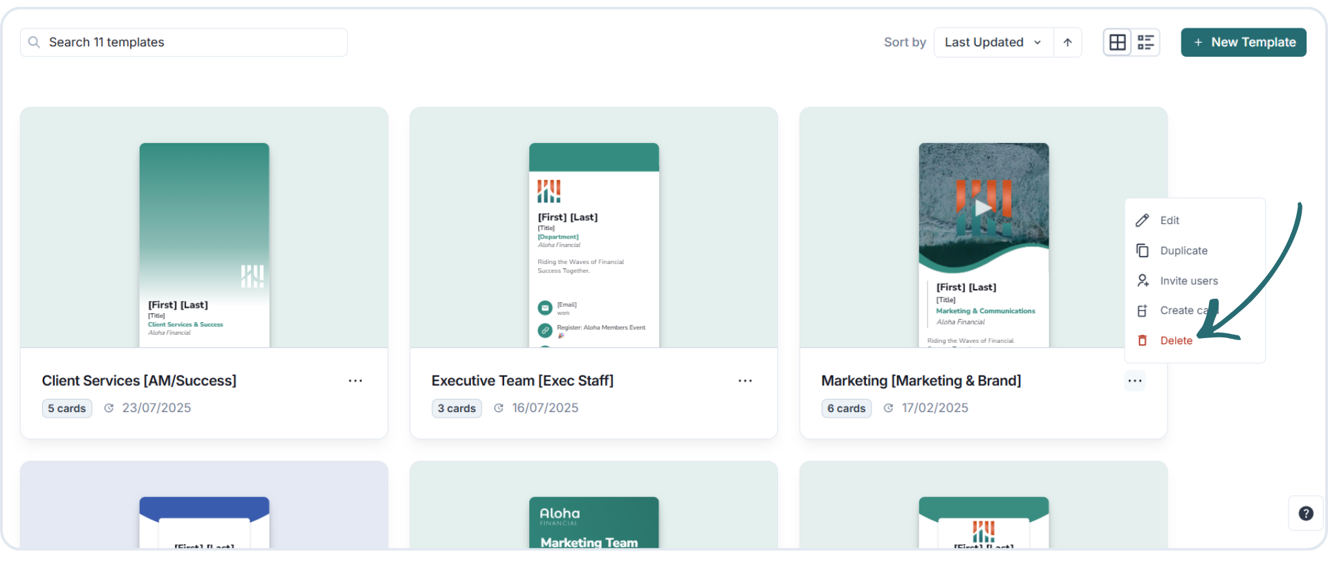 Delete button on main templates page.png